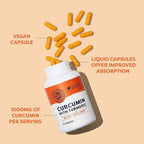 Vimergy Curcumin with Turmeric Supplement, 1000mg Curcumin Extract/Serving – Liquid Capsules - Non-GMO, Gluten-Free, Kosher, Vegan & Paleo Friendly Turmeric Curcumin Supplement