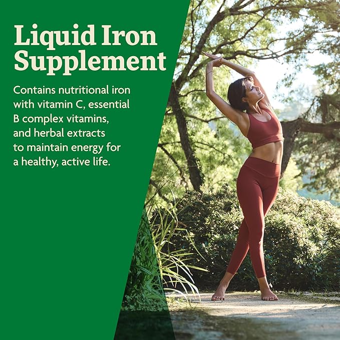 Floradix Iron & Herbs - Liquid Herbal Supplement for Energy Support - Iron Supplement with Vitamin C & Vitamin B Complex - for Men & Women - 23.7 fl oz