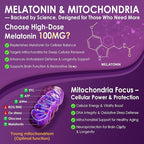 Melatonin 100mg for Antioxidant & Cognitive Health, Ultra High Dose Melatonin with CoQ10, Turmeric, Trans-Resveratrol, Vitamin B12 C E for Brain Anti-Aging, Cellular Repair and Energy, 150 Softgels
