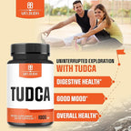 8in1 Tudca 1000mg Supplement - 120 Capsules for 2 Months - Extra Strength with Milk Thistle, Probiotics, Beet Root, Dandelion & More - Support for Immune System, Digestion Health & Brain Health