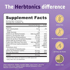 Herbtonics Foli Biotin Gummies with Hair Vitamins | Hair Growth Supplement for Women & Men | Hair, Skin and Nails Vitamins Sugarfree Gummies for Women | 60 Count