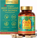 Beef Organs for Women - 100% Grass Fed, Pasture Raised in New Zealand - 120 Caps - Collagen Blend featuring Placenta, Bone Marrow, Thymus, Amla, Astaxanthin, MSM, Pearl Powder & Bamboo Silica
