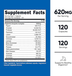 Nutricost Digestive Enzymes 620mg, 120 Veggie Capsules (2 Bottles) - Complete Digestive Enzyme Supplement