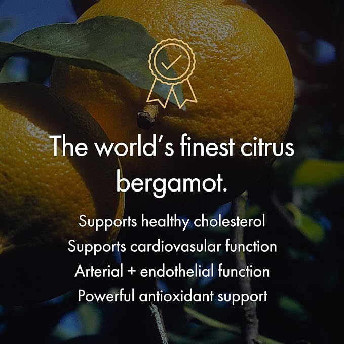 NAOMI Italian Citrus Bergamot 500mg + Resveratrol, Award-Winning Cardiologist Dvlpd, Supports Normal Cholesterol & Healthy Cellular Function, 7 Key Polyphenols, Resveratrol & Olive Leaf, 30-Day Supply