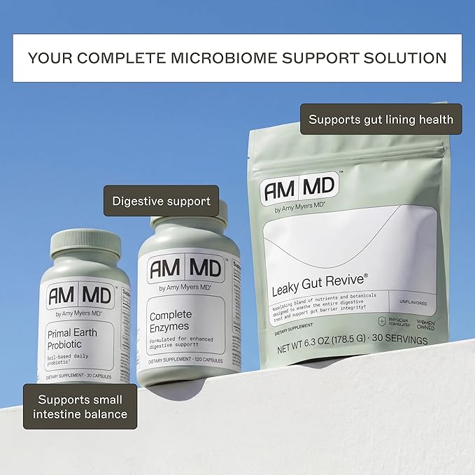 Amy Myers MD Primal Earth Probiotic - Digestive & Immune Support Supplement - Soil-Based Probiotic - Gluten-Free & Non-Dairy - Paleo-Friendly Adult Health Supplement - 30 Capsules