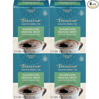 Teeccino Dandelion Root Tea - Mocha Mint - Caffeine Free, Roasted Herbal Tea with Prebiotics, 3x More Herbs than Regular Tea Bags, Gluten Free - 10 Tea Bags (Pack of 4)