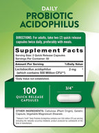Nature's Truth Probiotics for Men and Women | 500 Million CFU | 100 Capsules | Non-GMO & Gluten Free Supplement