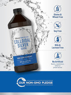 Carlyle Colloidal Silver Liquid | 10 PPM | 16 fl. Oz (473 mL) | with Nano Silver Technology Solutions | Vegetarian, Non-GMO, Gluten Free Supplement