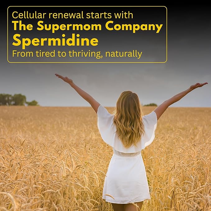 Spermidine Supplement – 60 Vegetable Capsules – Wheat Germ Extract with 1000 mg Spermidine, Enhanced with BioPerine for Optimal Absorption (1-Pack)