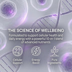 Auvra NMN 10 in 1 Capsules - 1000mg Per Serving, Cellular Energy & Daily Vitality Supplement with NAD+, TMG & Nutrient Blend, Wellness Support Capsules, Dietary Supplement - 120 Capsules