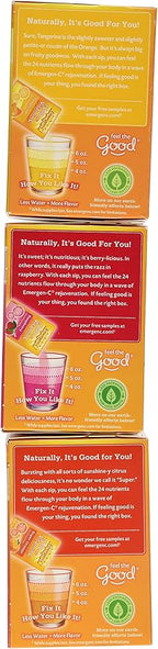 Emergen-c Vitamin C 1000mg 90 Packets 3 Variety Cartons NET Wt 29.1 ounce (828g)