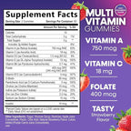 Multivitamin Gummies for Adults - Daily Adult Multivitamins Gummy with Vitamins A, C, D, B12 for Women & Men, Immune Support Gummy Multivitamins Supplement, Adult Multi VIT Vitamin - 120 Gummies