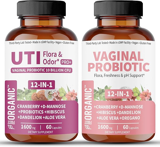 UTI Flora and Vaginal Microflora Supplements Third-Party Tested, GMP Facility, Vegan, Non-GMO, Gluten-Free