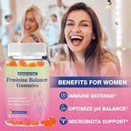 Feminine Balance Gummies for Women pH, Premium Balance Supplement for Women, Sugar Free Hawaiian Pineapple and Probiotic | Boost pH Health & Immune Support | Vegan, Gluten-Free, 60 Count