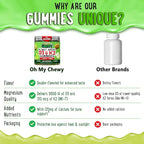 OH MY CHEWY Center-Filled Vitamin D3 K2 & Calcium Gummies - Supplement for Healthy Teeth, Bone & Energy - 5000 IU D3, 120 mcg K2(MK-7), 120 mg CA - Vegan & Non-GMO - 120 Count