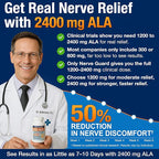 Neuropathy Support Supplement with 2400 mg Alpha Lipoic Acid to Reduce Nerve Discomfort in Feet Hands Toes – Max Strength 2400mg ALA, Vitamins B12 B6 & B1, Magnesium, Turmeric – 60 Capsules