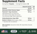 Glucosamine Chondroitin MSM – Joint Support Supplement for Women and Men with Glucosamine Sulfate 1500 mg, Chondroitin and MSM – for Cartilage, Joint Health and Flexibility – 2 Pack, Vegan