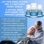 Kidney Shield 2-Pack Kidney Support Supplement Fish Oil Omega-3 Fatty Acid Renal Pills
