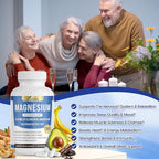 1000mg Magnesium Complex for Women & Men*, 8 Elemental with Magnesium Glycinate, Citrate, Malate, Taurate, Oxide, Carbonate, Aspartate, Orotate for Bones, Muscle, Recovery, Energy, Vegan, 90 Capsules