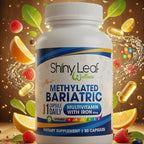 Shiny Leaf Methylated Bariatric Multivitamin with Iron 45mg – Once Daily Capsule, ASMBS Compliant Bariatric Vitamins for Gastric Bypass & Gastric Sleeve, for Men & Women, USA Made, GMP – 30 Caps