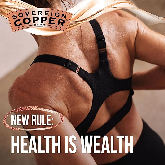 Sovereign Copper Bio-Active Copper Hydrosol, Daily+ 4-in-1 Wellness Supplement for Joint, Bone, Hair, Skin and Nails, Cardiovascular Health, Energy and Metabolic Health Support, 4 fl oz (118 mL)