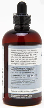 Ultra Silver® Colloidal Silver | 5,000 PPM, 8 Oz (236mL) | Ships as (2) 4 Ounce Glass Bottles | Mineral Supplement | True Colloidal Silver - with Dropper