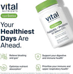 Hyperbiotics Vital Nutrients Prebiotic and Probiotic for Women and Men | 60 Billion CFU | Pre and Probiotics Supports Digestive Health, Constipation, Diarrhea, Gas & Bloating* | 30 Vegan Capsules