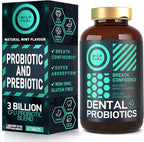 Oral Probiotics for Mouth Bad Breath - Dental Probiotics for Teeth and Gums - 3 Billion CFU Advanced Bad Breath Treatment for Mouth Health - 45 Prebiotic and Probiotic Lactobacillus Salivarius Tablets