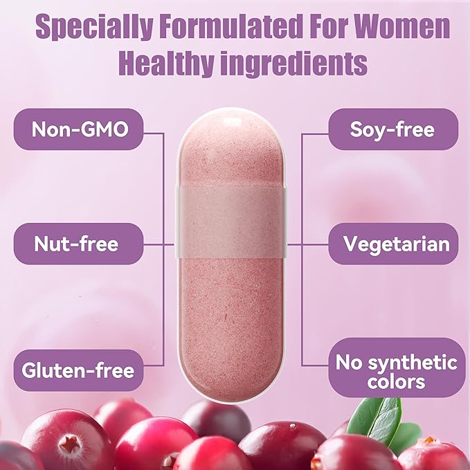 Vaginal Probiotics for Women Female,Promotes Ph Balance,Healthy Vaginal Odor & Flora,Urinary Tract Health with Prebiotics & Lactobacillus Probiotic Blend 30 Billion CFU,60 Capsules