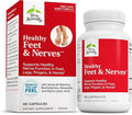 Terry Naturally Healthy Feet & Nerves - Herbal Supplement with Bioactive Vitamin B12 - Circulation & Nerve Health Support Supplement - Vegan Capsules with Boswellia Serrata - 60 Capsules