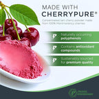 CherryPURE® Tart Cherry Powder, Skin-Derived Montmorency Cherry for Daily Recovery, 125g (250 Servings)