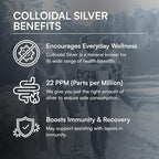 ENERGI Colloidal Silver Liquid, Immune Support Supplement, Immunity System Supplement for Adults and Kids, Colloidal Silver Drops or Spray, 8 Fl Oz Bottle