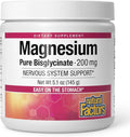 Natural Factors Magnesium Bisglycinate Powder - Whole-Body Health Support Supplement - Natural Magnesium Supplement Supports Bone Strength & Health - 5.1 oz (50 Servings)