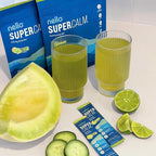 Nello Supercalm Powdered Drink Mix, Cortisol Reducer and Sleep Aid Supplement, L Theanine, Ksm-66 Ashwagandha, Magnesium Glycinate, Vitamin D 3, No Sugar, Non GMO, On The Go, 20 Ct, Honeydew Melon
