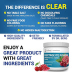 Dr. Berg Zero Sugar Hydration Keto Electrolyte Powder - Enhanced w/ 1000 mg of Potassium & Real Pink Himalayan Salt (NOT Table Salt) - Pomegranate and Cherry Hydration Drink Supplement - 50 Servings