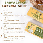 LeafLea 80 Licorice Root Tea Bags, Pure Licorice Spice Tea, Naturally Sweet, Te De Regaliz Herbal Gently Supports Relaxation and Digestive Comfort, Nutrient-Rich, Vegan, Sugar- free, Caffeine Free