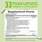 Probiotics for Women | 50 Billion CFU | 33 Capsules | with Cranberry and D-Mannose | Vegan, Non-GMO & Gluten Free Supplement