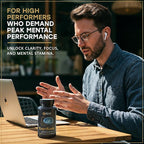 CogniLock Nootropic Brain Supplements for Memory and Focus - Cognitive Supplement for Men, Women & Seniors - Brain Fog Vitamins w/Lion’s Mane, Alpha GPC, Citicoline, CognatiQ™ Coffee Fruit - 60 Pills