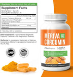 NERVE RENEW Meriva Curcumin with Black Pepper and Bioperine - Antioxidant Boost Nerve Support Supplement - 30 Capsules