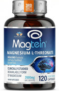 Magnesium L Threonate, Magtein, Brain Supplement for Memory, Focus, Sleep and Cognitive Support, High Absorption Magnesium L-Threonate, Non-GMO, No Laxative Effect – 2,000 mg, 120 Vegan Capsules