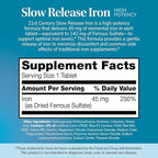 21st Century Slow Release Iron Tablets, 60 Count