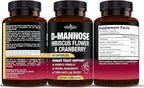 NEW AGE D-Mannose with Cranberry & Hibiscus - High Strength for Urinary Tract Health - Supplement for Women - Bladder, Liver & Microflora Support - Made in USA - Vegan, 120 Capsules