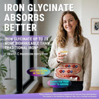 Iron Supplement for Women & Men | Iron Glycinate 50mg + Vitamin C, Folic Acid 1000mcg, Vitamin B12 | Anemia Relief, Energy Boost & Immune Support | Gentle on Stomach, Fast Absorption | 60 Softgels