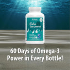 Jigsaw Health Alaskan Cod Liver Oil | 900 mg Omega-3s with EPA, DHA, and DPA | Includes Naturally Occuring Vitamins A & D | 180 Softgels | 60 Servings