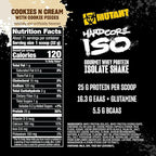 Mutant Hardcore ISO Whey Protein Isolate Powder Acts Fast to Help Recover, Build Muscle, Bulk and Strength, 5 lb - Cookies & Cream