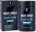 Night Shred Black Melatonin-Free Nighttime Fat Burner and Sleep Support Supplement - GABA Complex with Ashwagandha, CLA, Grains of Paradise, and Zylaria - Thermogenic Fat Burner - 90 Vegan Capsules