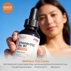 Vitamin B12 Liquid Drops 5000mcg, Liquid B12 Sublingual Drops & B12 Methylcobalamin for Women & Men Vitamin B Complex Energy Boost, Focus & Mood, Brain Health Support, 30ml x 2 Pack