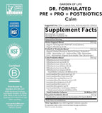 Garden of Life Dr. Formulated Pre, Post & Probiotics Calm 50 Billion CFU Daily 3-in-1 Complete Supplement with Ashwagandha – Mood Support, Digestive & Immune Support, 30 Vegetarian Capsules