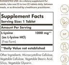 Solgar L-Lysine 1000 mg, 250 Tablets - Enhanced Absorption and Assimilation - Promotes Integrity of Skin and Lips - Collagen Support - Amino Acids - Non-GMO, Vegan, Gluten Free-250 Servings(Pack of 2)