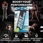 BPI Sports Best Glutamine Supplement, L Glutamine Powder for Gut Health, Muscle Recovery and Immune Support – 6 Advanced Glutamine Types + Vitamin C – 50 Servings – Lime Sherbet Flavor